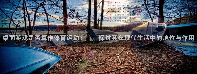 七星体育男主持：桌面游戏是否算作体育运动？——探讨其在现代生活中的地位与作用